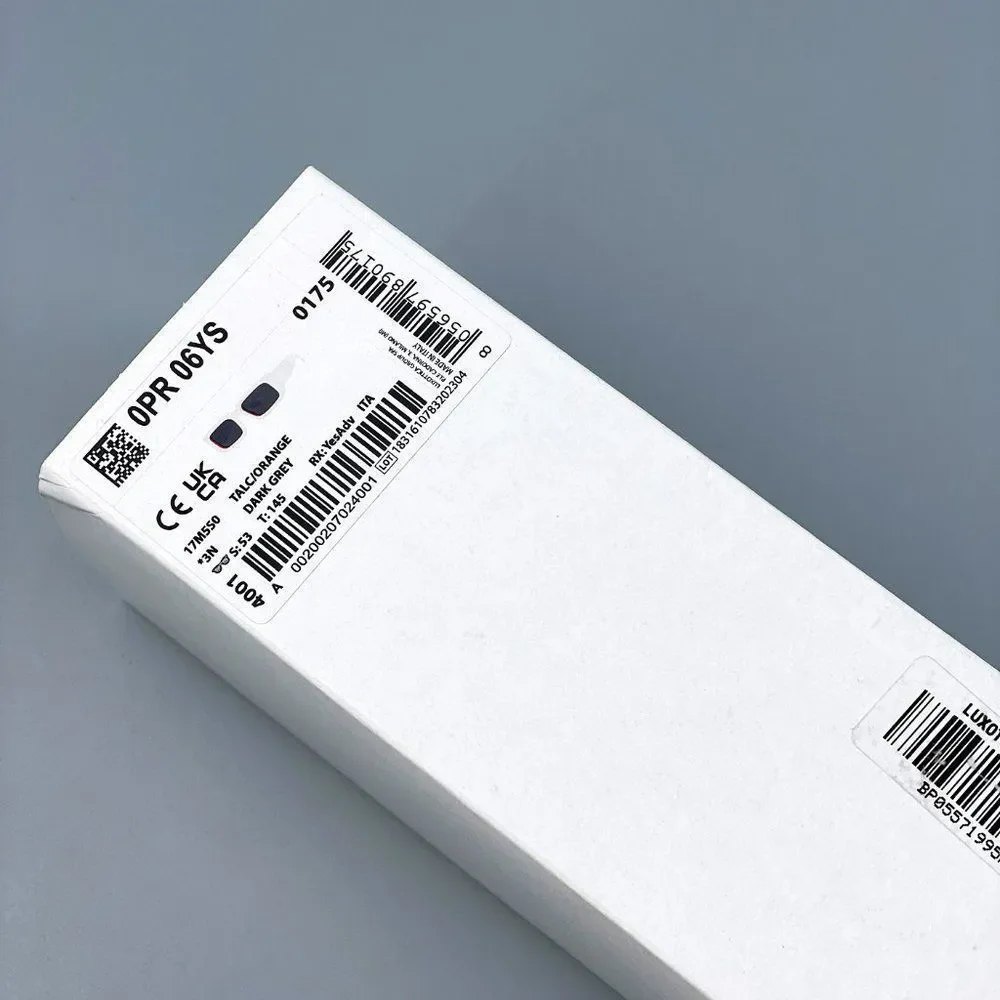 🔥Prada PR06YS 17M5S0 Sunglasses Talc Orange Dark Grey Rectangle Unisex - Picture 14 of 14